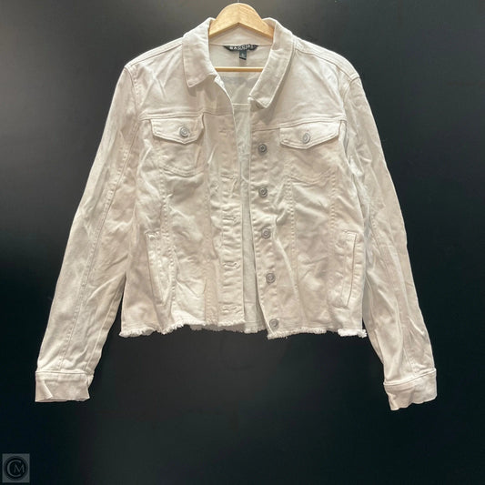 Jacket Denim By Baccini In White, Size: L
