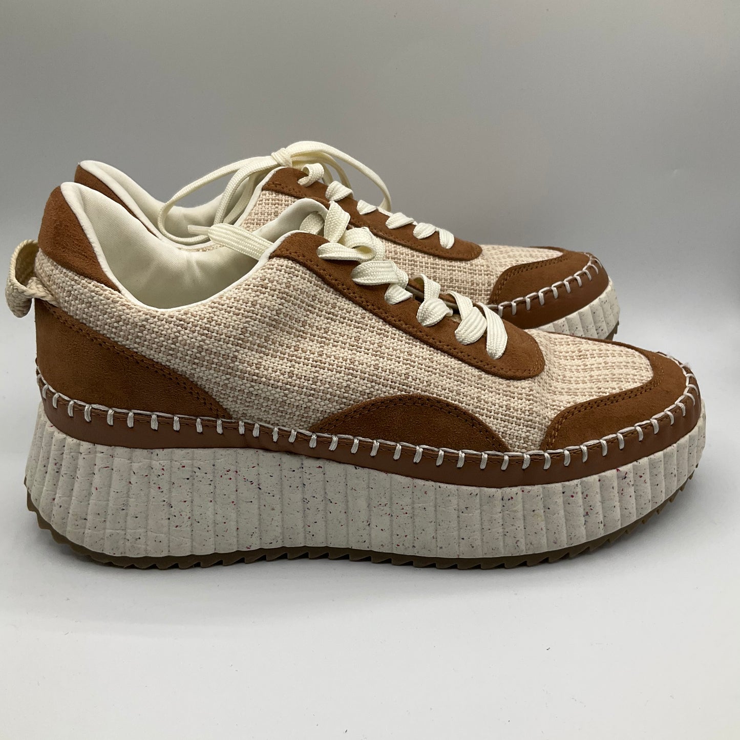 Shoes Sneakers By Universal Thread In Brown & Cream, Size: 8.5