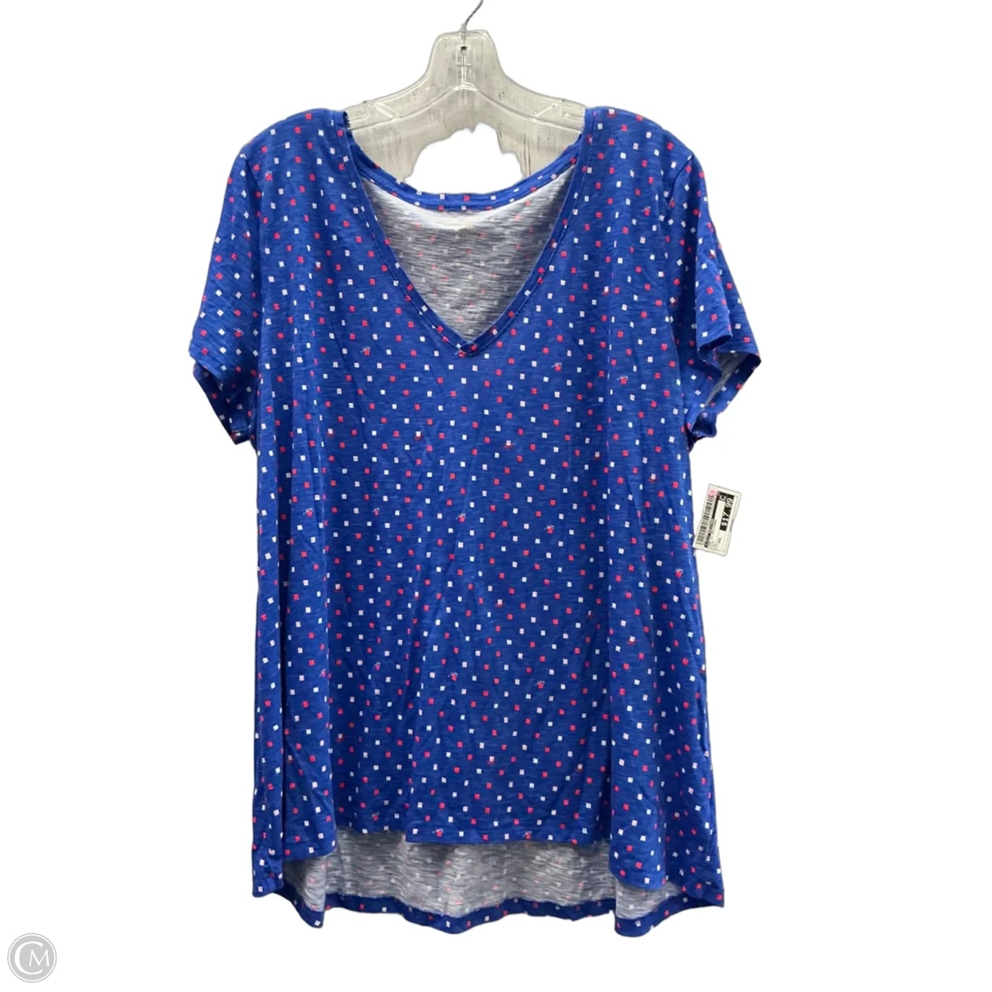 Top Short Sleeve Designer By Lilly Pulitzer In Blue, Size: Xxl