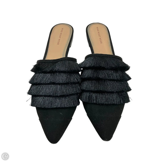 Shoes Flats By Who What Wear In Black, Size: 11
