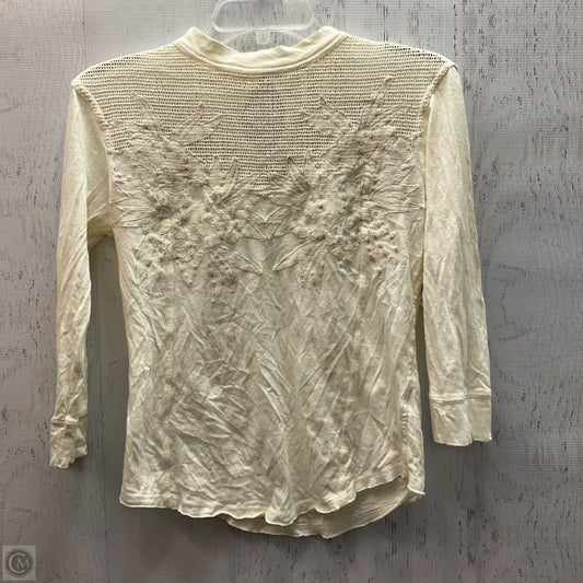 Top Long Sleeve By Free People In White, Size: S
