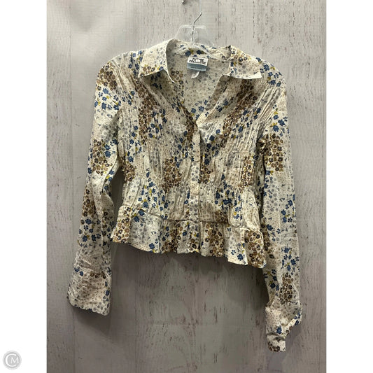 Top Long Sleeve By Future Collective In Floral Print, Size: Xs