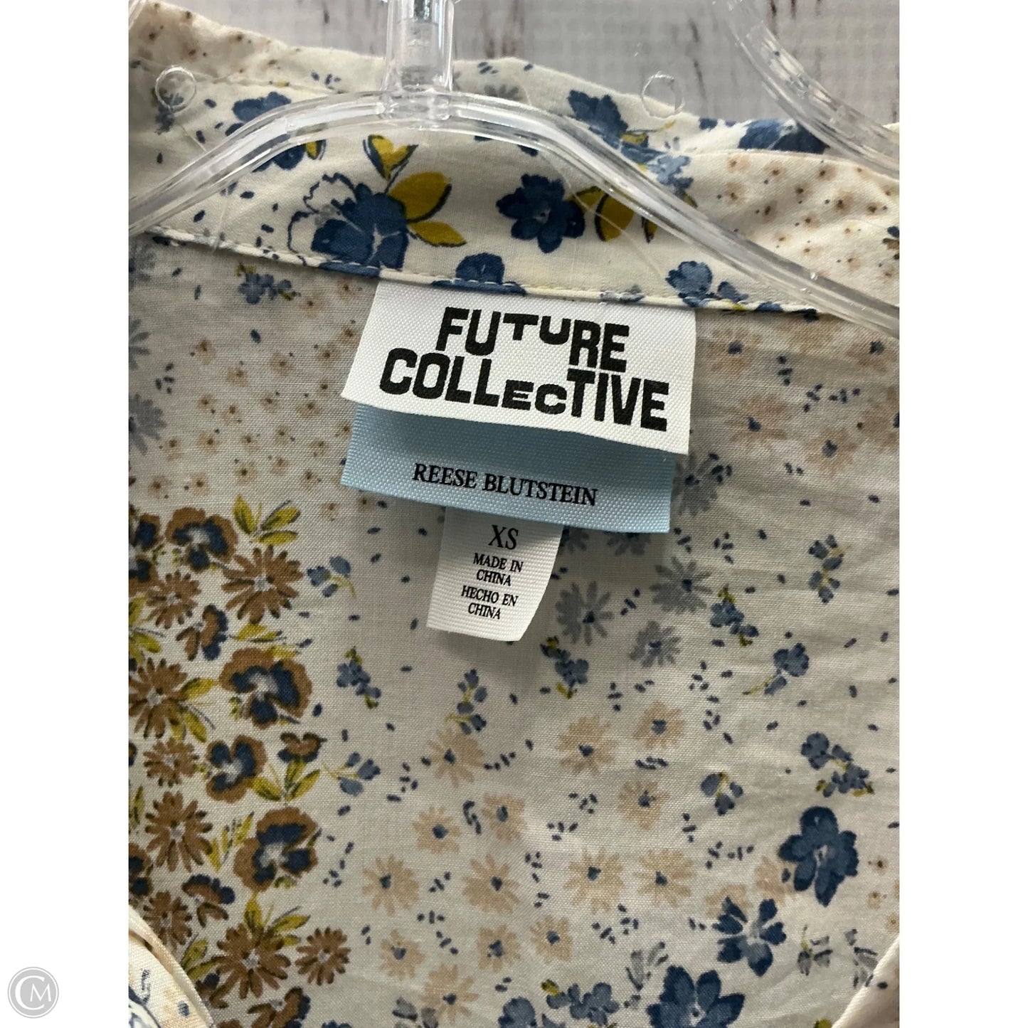 Top Long Sleeve By Future Collective In Floral Print, Size: Xs