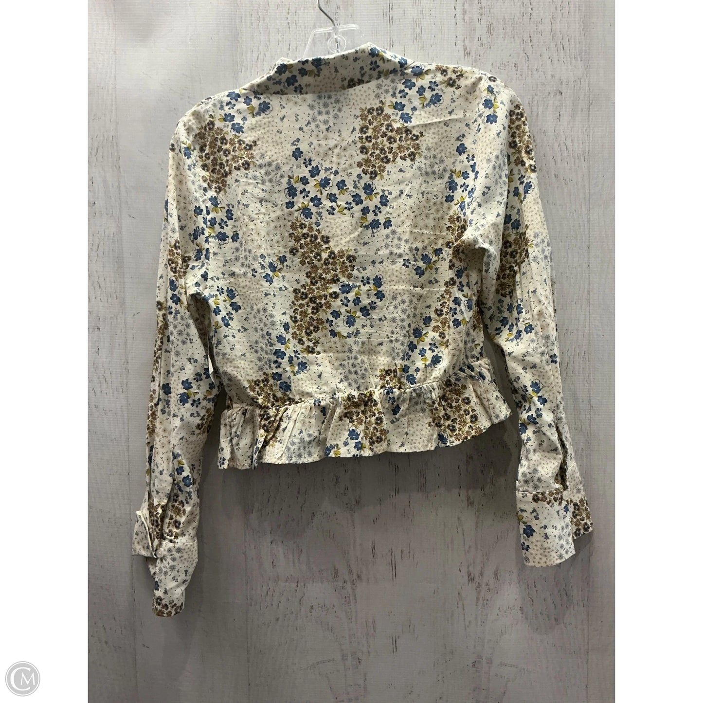 Top Long Sleeve By Future Collective In Floral Print, Size: Xs