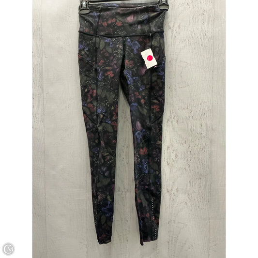Athletic Leggings By Lululemon In Floral Print, Size: 2
