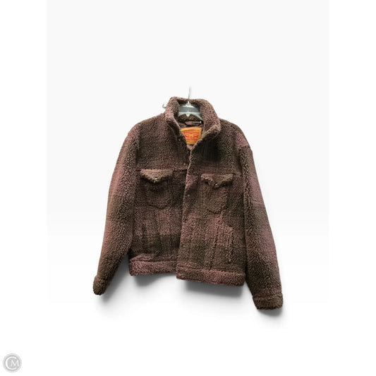 Jacket Faux Fur & Sherpa By Levis In Purple, Size: M