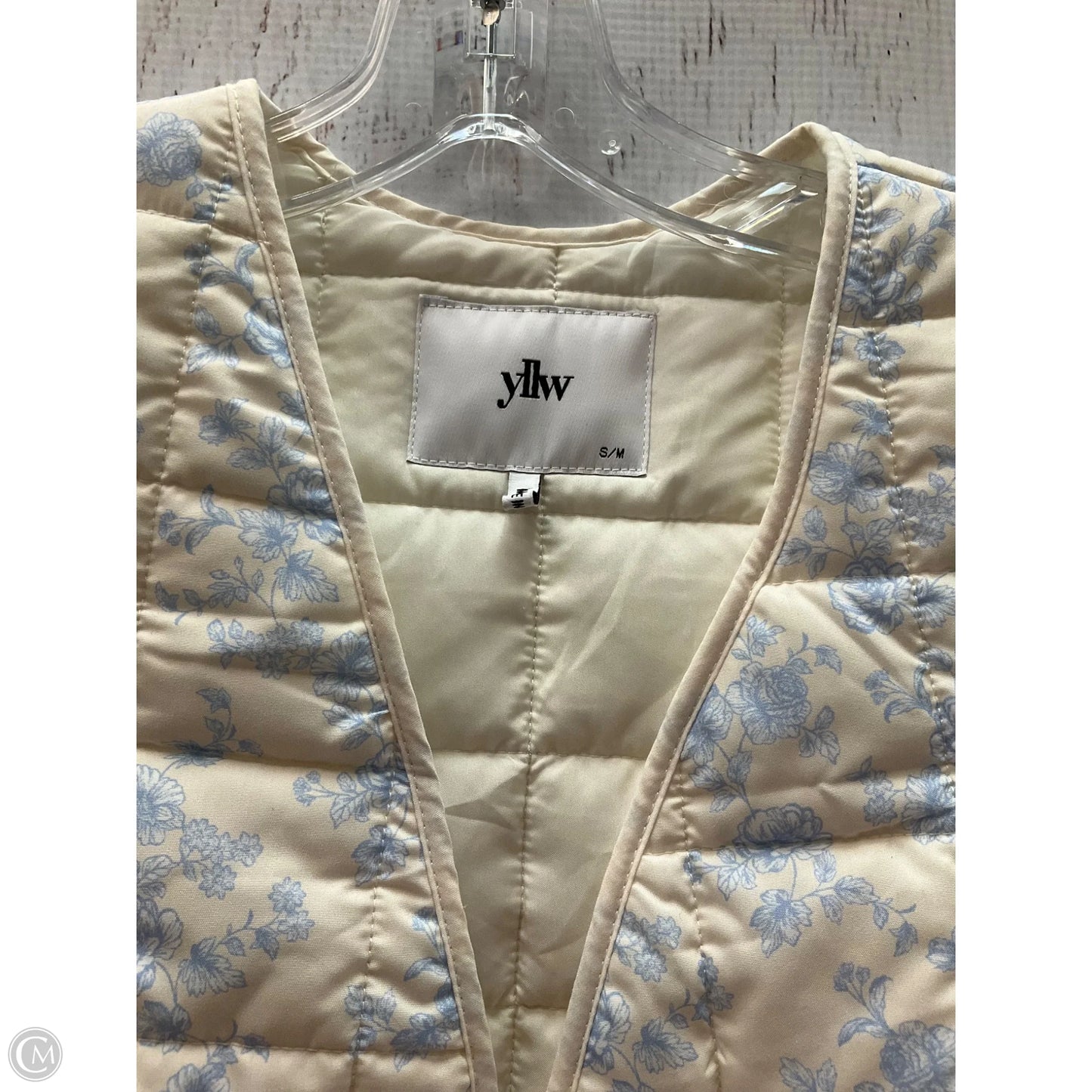 Vest Other By Clothes Mentor In Blue & Cream, Size: S