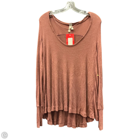 Top Long Sleeve By We The Free In Brown, Size: S