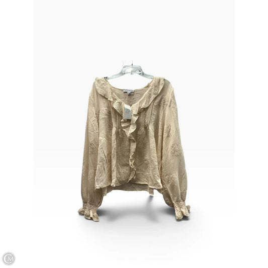 Top Long Sleeve By And Now This In Cream, Size: 4x
