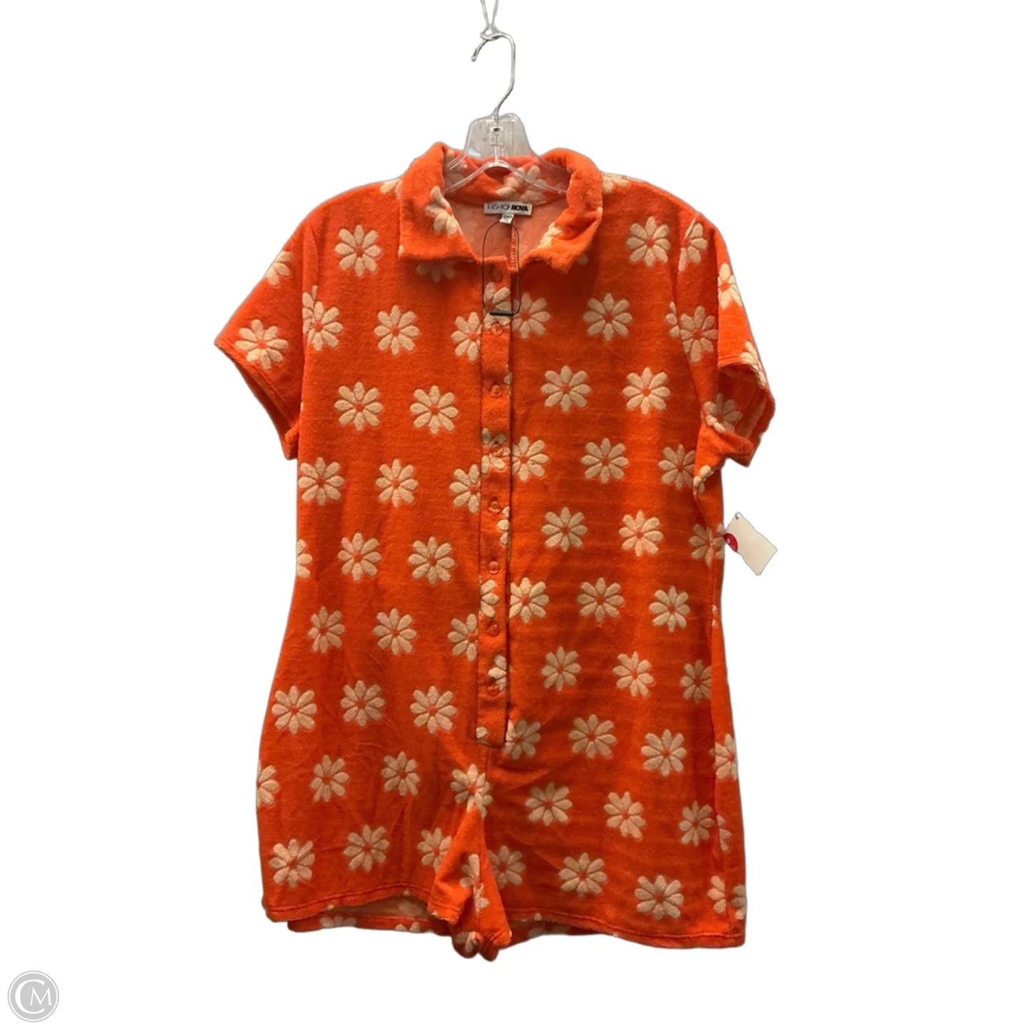 Romper By Fashion Nova In Orange, Size: 1x