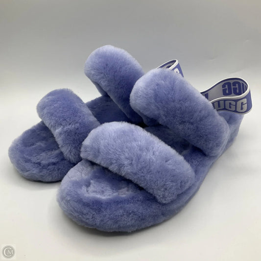 Slippers Designer By Ugg In Purple, Size: 8