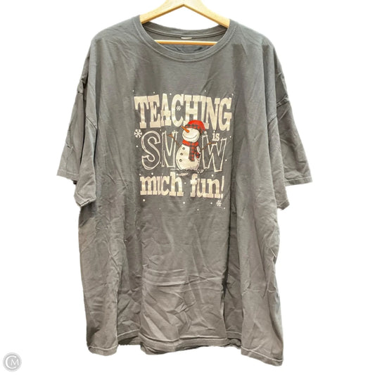 Top Short Sleeve By Clothes Mentor In Grey, Size: 4x