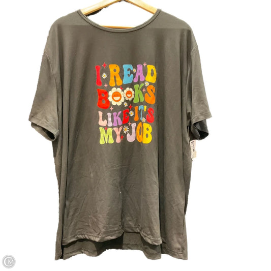 Top Short Sleeve By Clothes Mentor In Black, Size: 3x