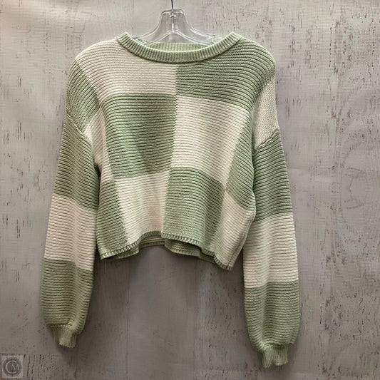 Sweater By Moon And Madison In Green & White, Size: Xs