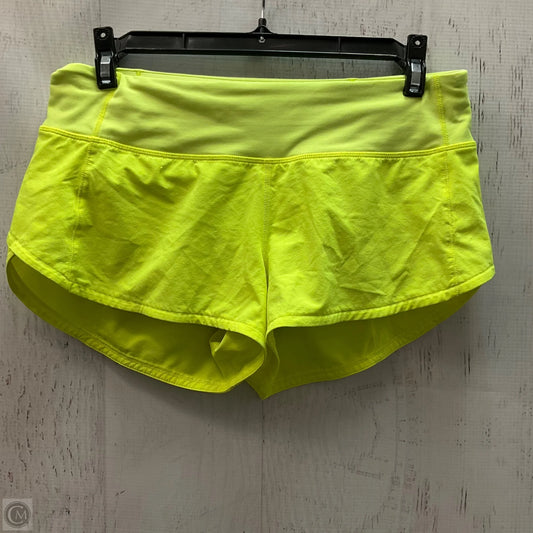 Athletic Shorts By Lululemon In Yellow, Size: 4