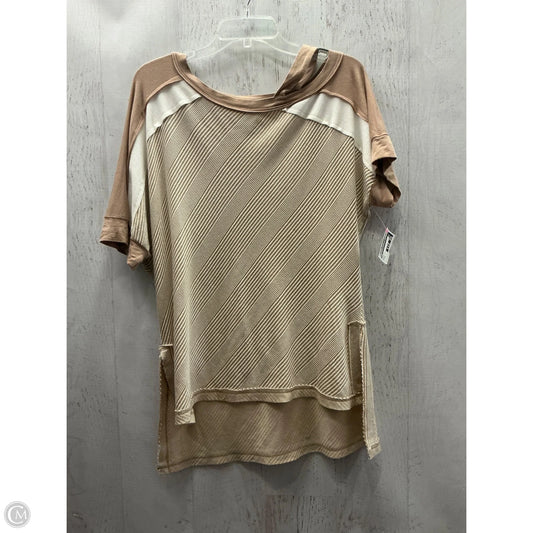 Top Short Sleeve By Bke In Cream, Size: M