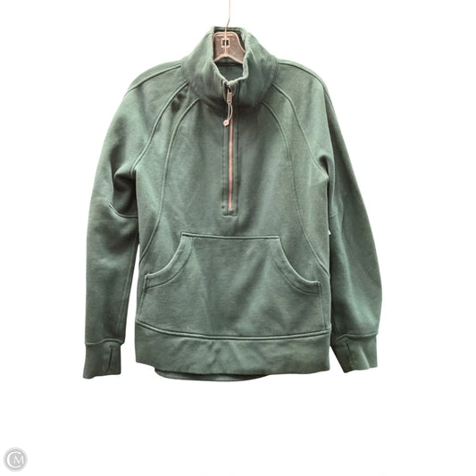 Athletic Sweatshirt Collar By Lululemon In Green, Size: M
