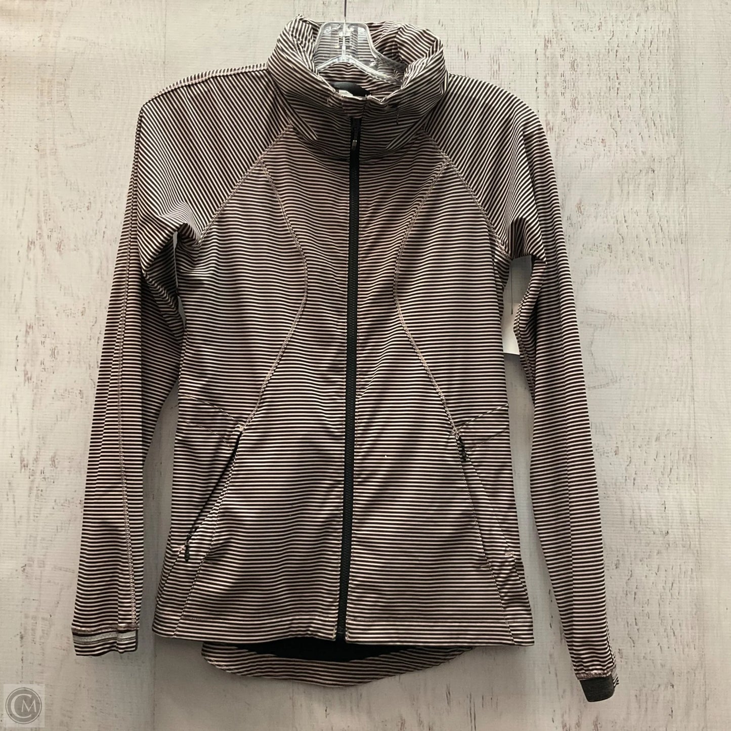 Athletic Jacket By Lululemon In Grey, Size: 4