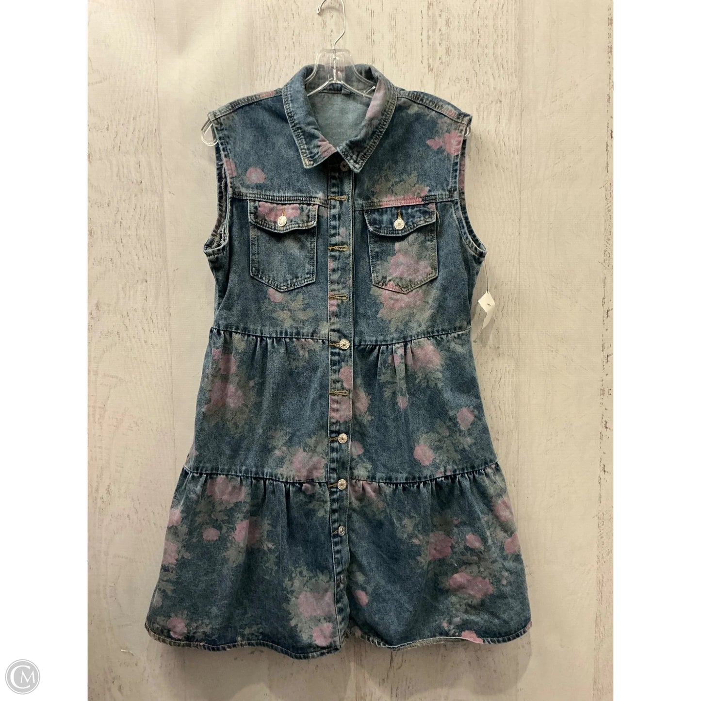 Dress Casual Midi By Clothes Mentor In Blue, Size: L