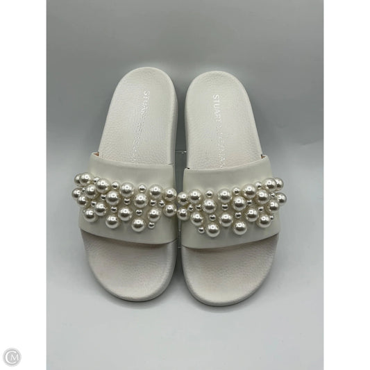 Sandals Designer By Stuart Weitzman In White, Size: 8