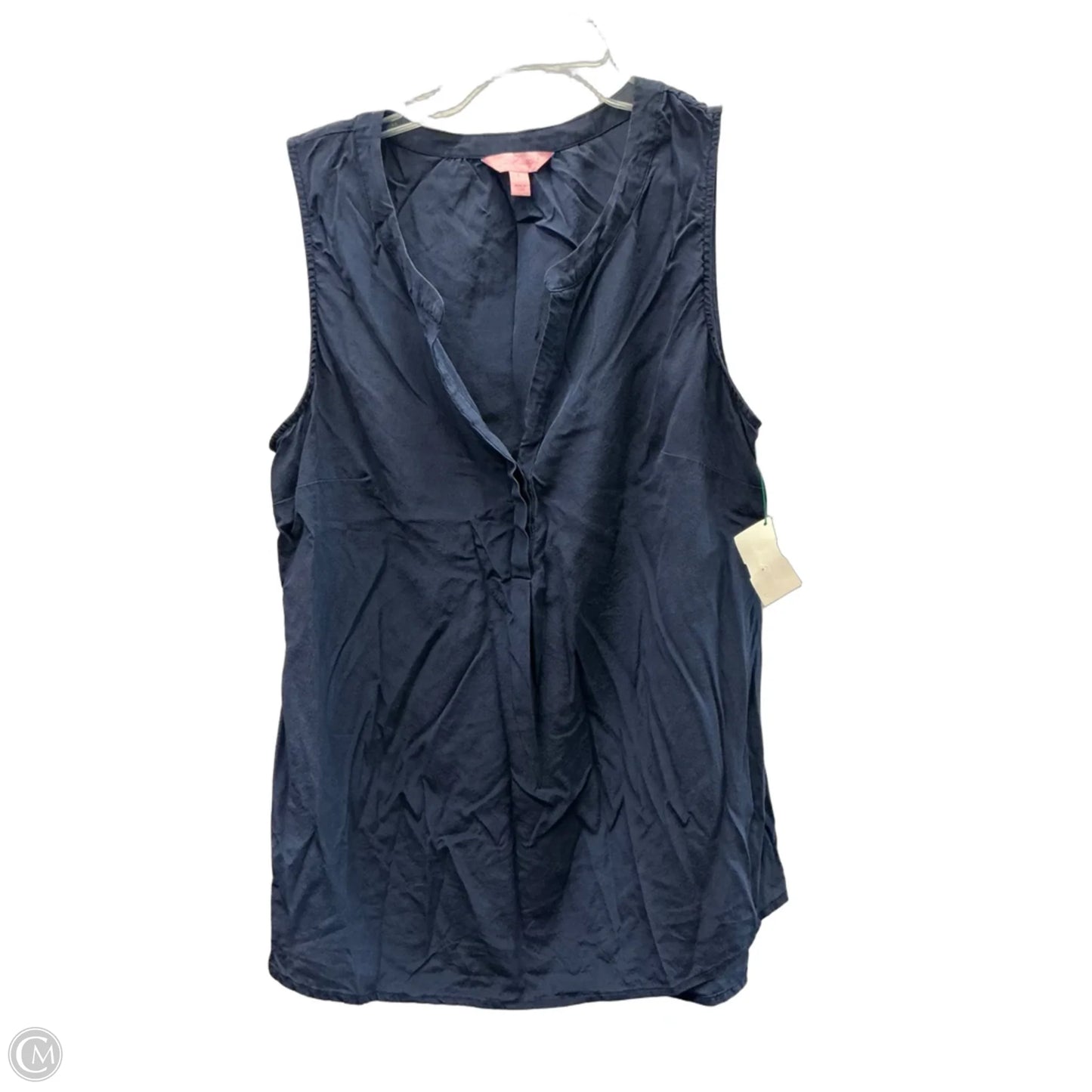 Top Sleeveless Designer By Lilly Pulitzer In Navy, Size: L