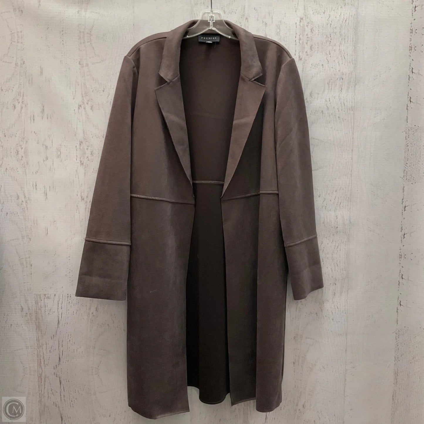 Coat Trench Coat By Premise In Brown, Size: Xl