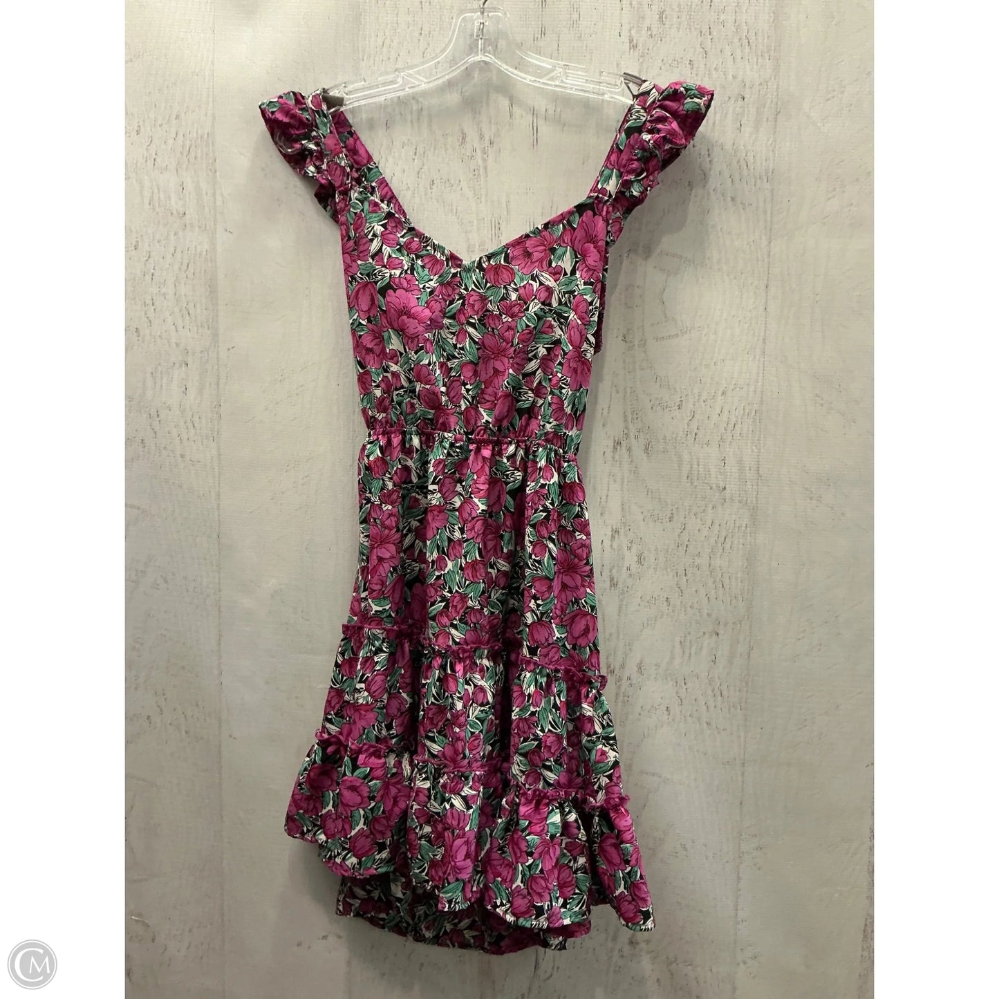 Dress Casual Short By Shein In Green & Purple, Size: S