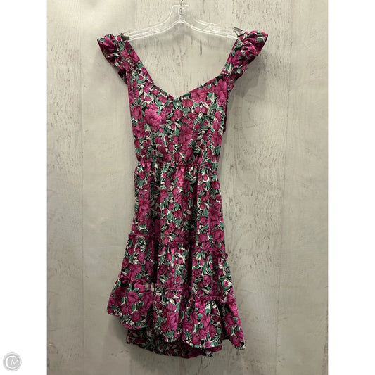 Dress Casual Short By Shein In Green & Purple, Size: S