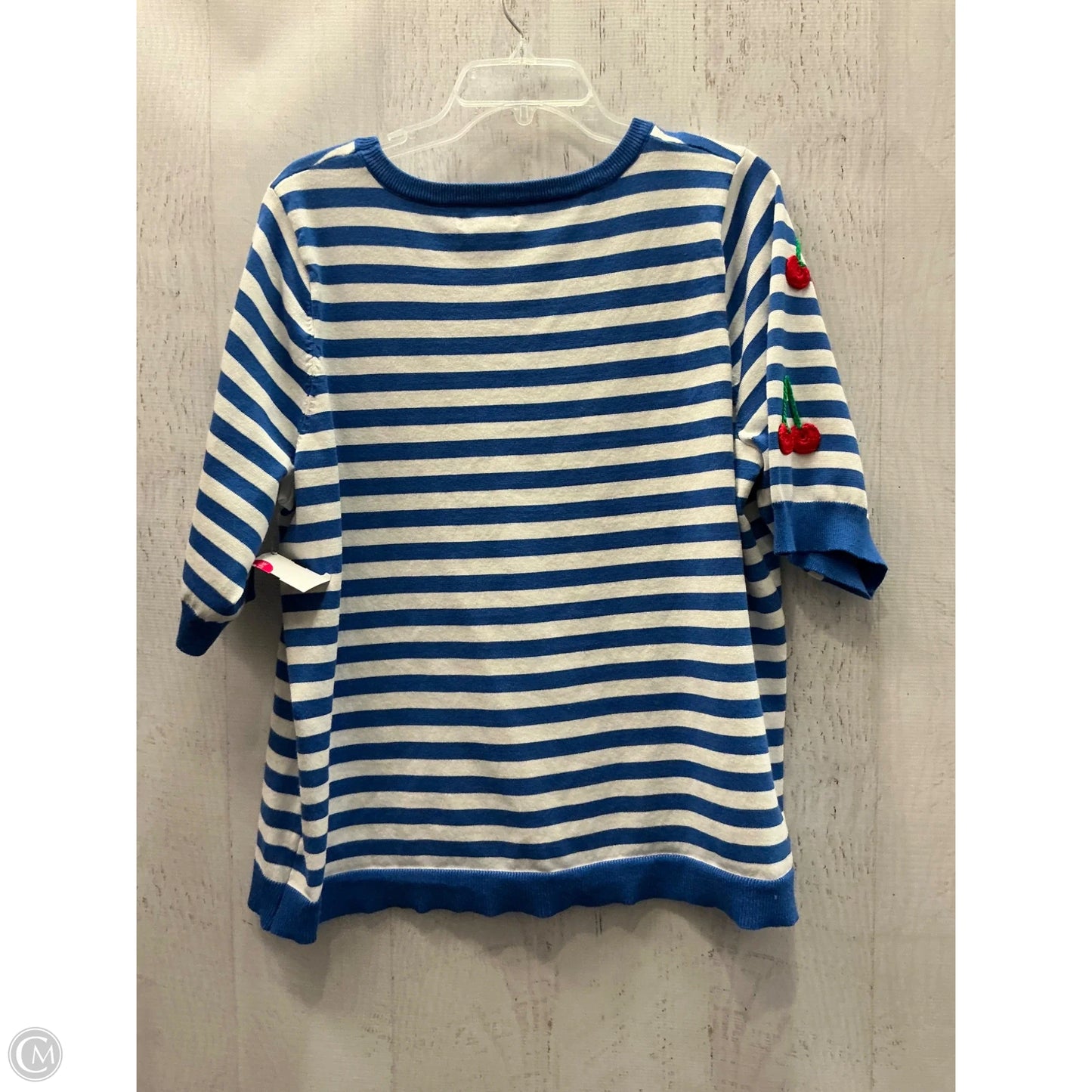 Top Short Sleeve By Cato In Blue Red & White, Size: 2x