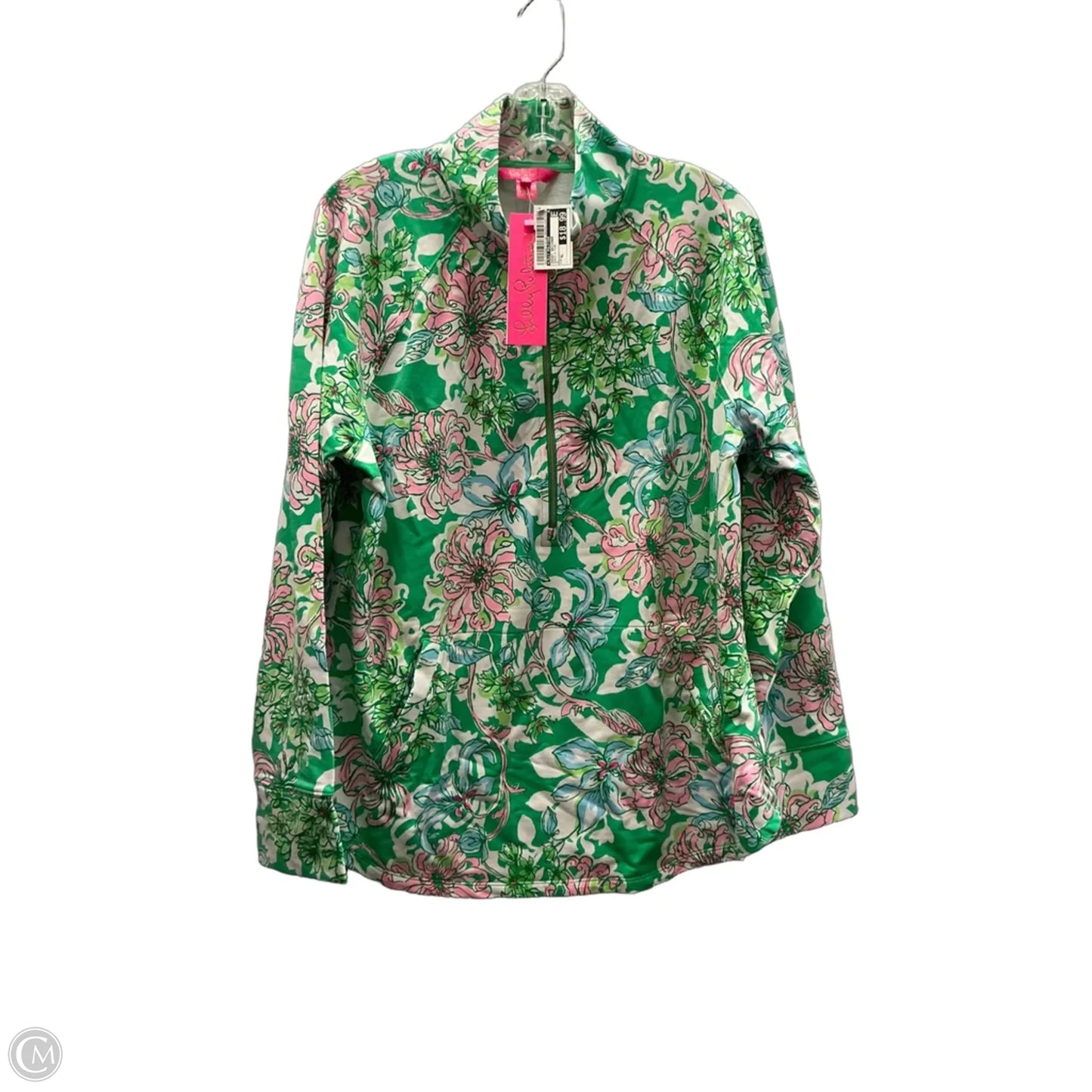 Jacket Designer By Lilly Pulitzer In Green & Pink, Size: Xl