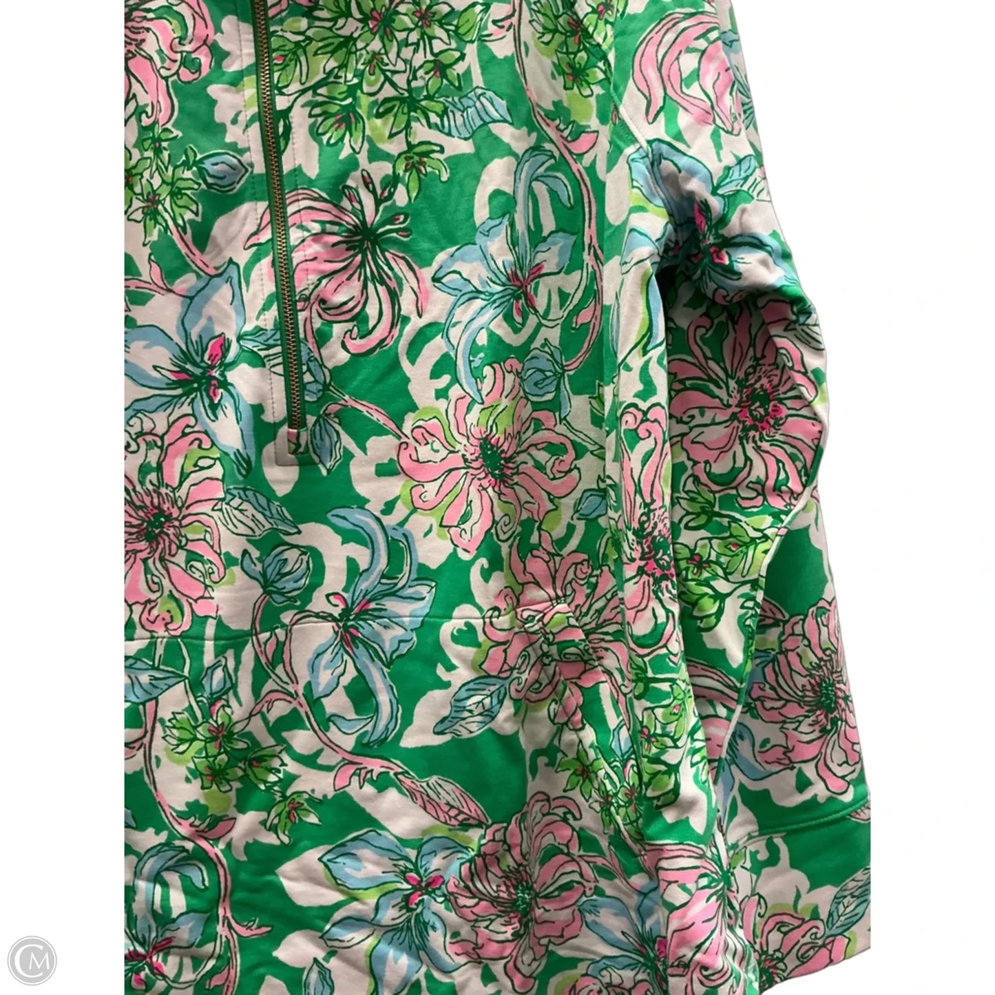 Jacket Designer By Lilly Pulitzer In Green & Pink, Size: Xl