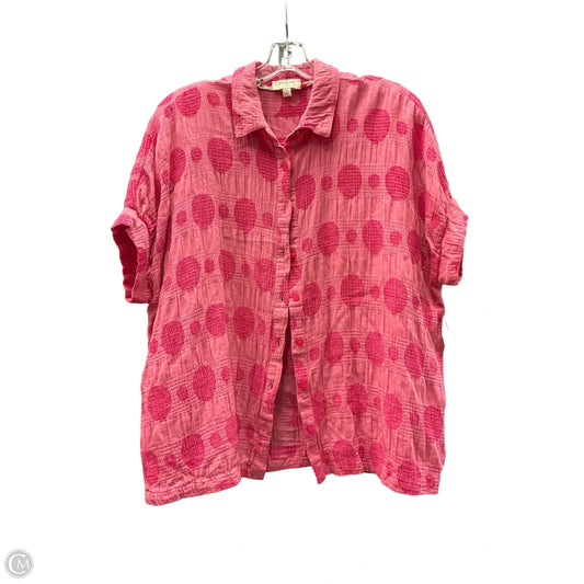Top Short Sleeve By Umgee In Pink, Size: S