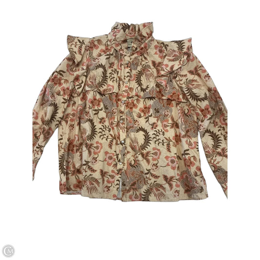 Top Long Sleeve By Tuckernuck In Floral Print, Size: M