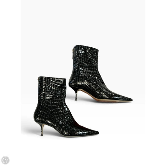 Boots Ankle Heels By Clothes Mentor In Black, Size: 9.5