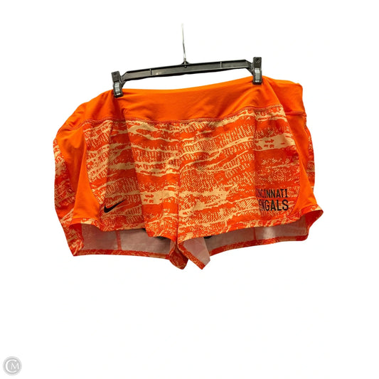 Athletic Shorts By Nike Apparel In Orange, Size: Xxl