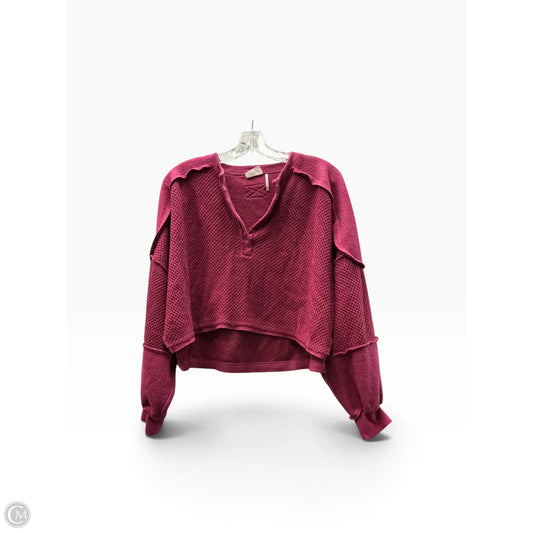 Top Long Sleeve By Out From Under In Pink, Size: L