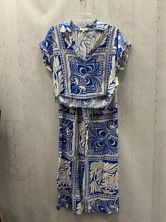 Top 2Pc Ss By Peach In Blue & White, Size:M