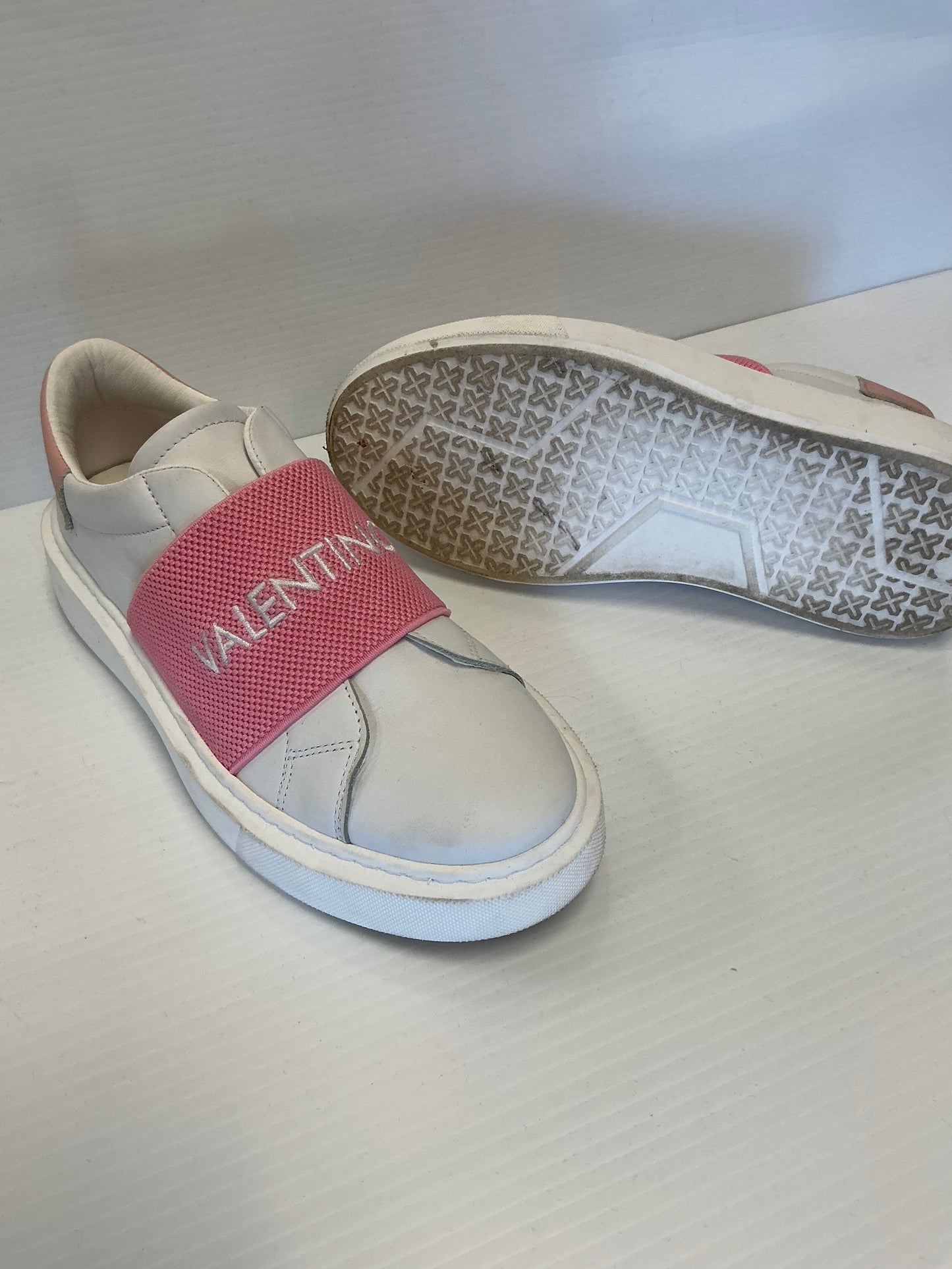 Shoes Designer By Valentino-mario In Pink & White, Size: 6.5