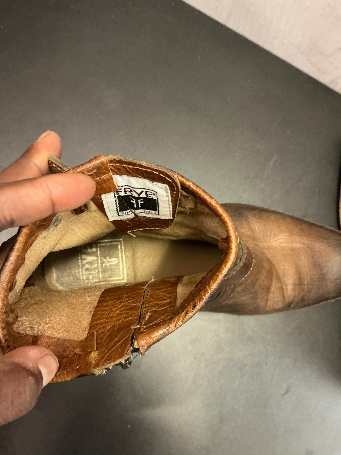 Boots Designer By Frye In Brown, Size: 9