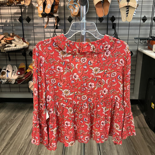 Top 3/4 Sleeve By Altard State In Floral Print, Size:L